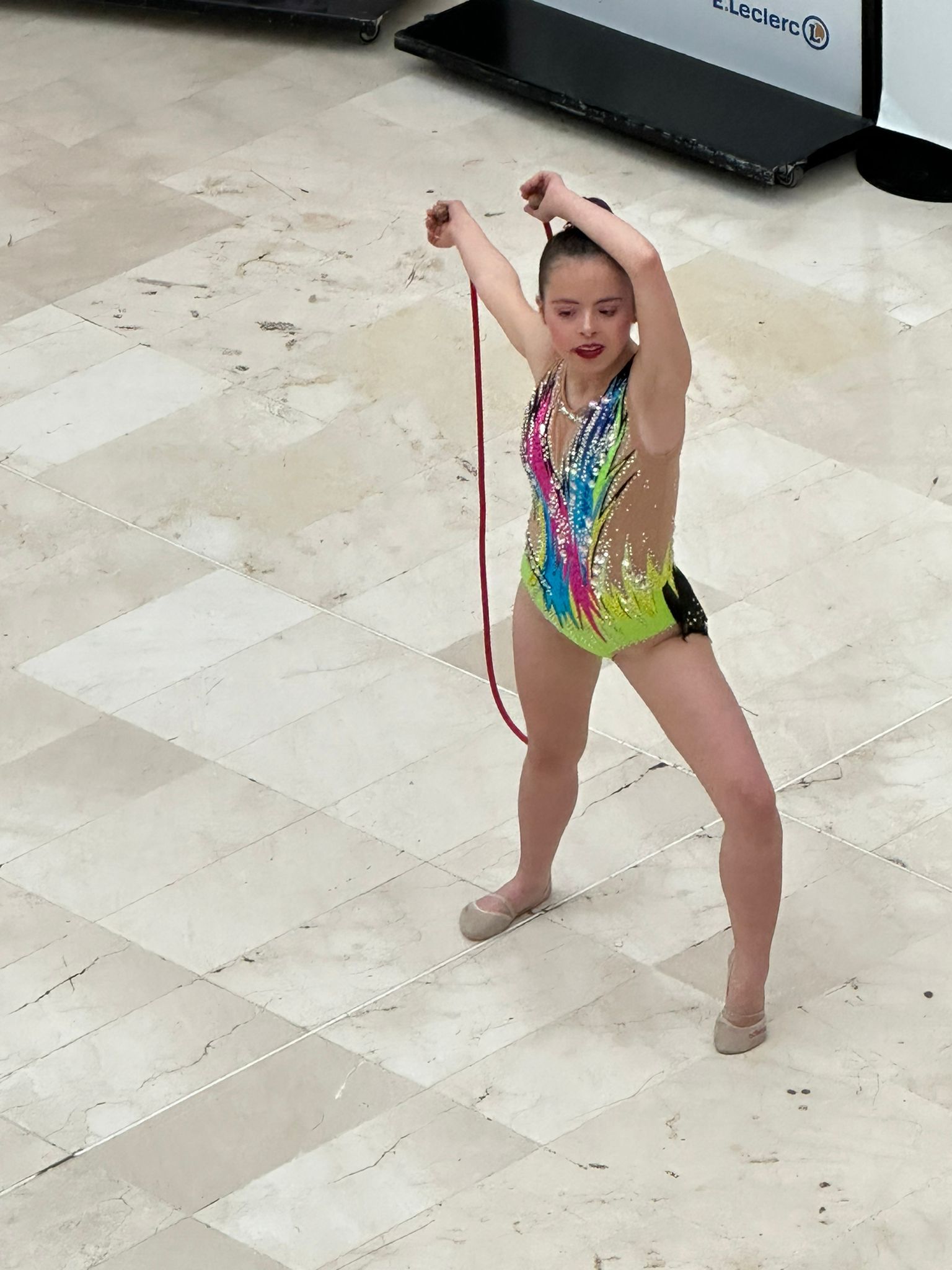 Exhibición de gimnasia rítmica en La Morea a días del Campeonato Nacional Base Individual